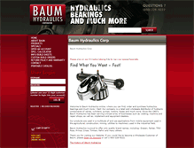 Tablet Screenshot of baumhydraulics.com